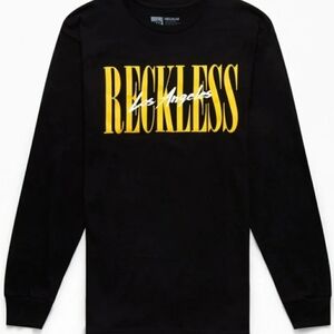 Young & Reckless Black and Yellow Long Sleeve Tee